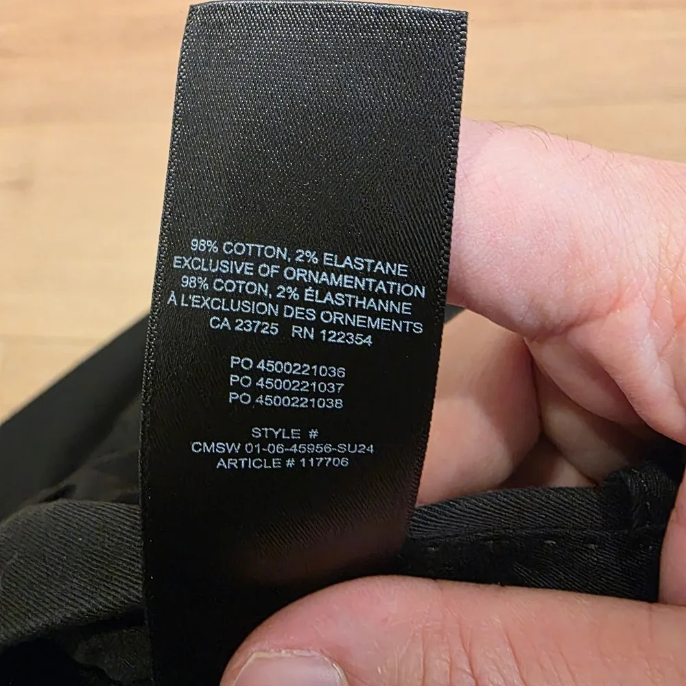 Babaton Aritzia Black Straight Leg Trousers Pants Womens 12 Minimalist Office - Picture 5 of 11